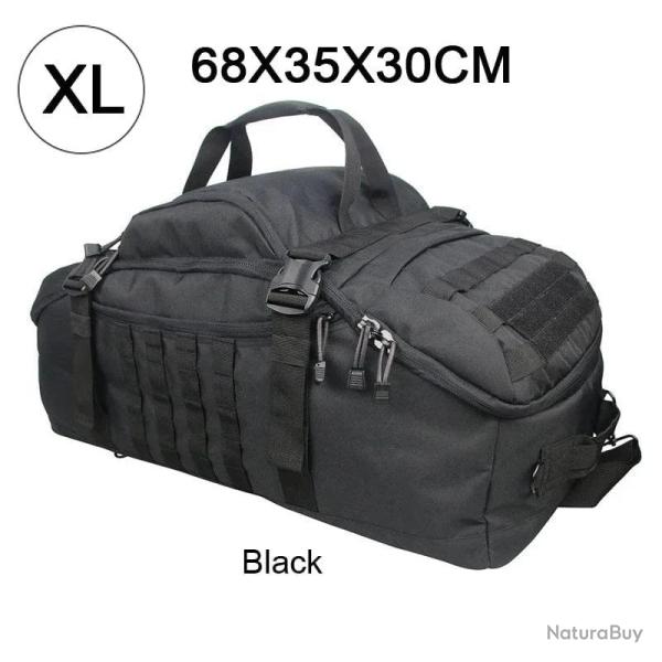 Sac militaire �tanche LQARMY 40L/80L Velcro - XL (noir)