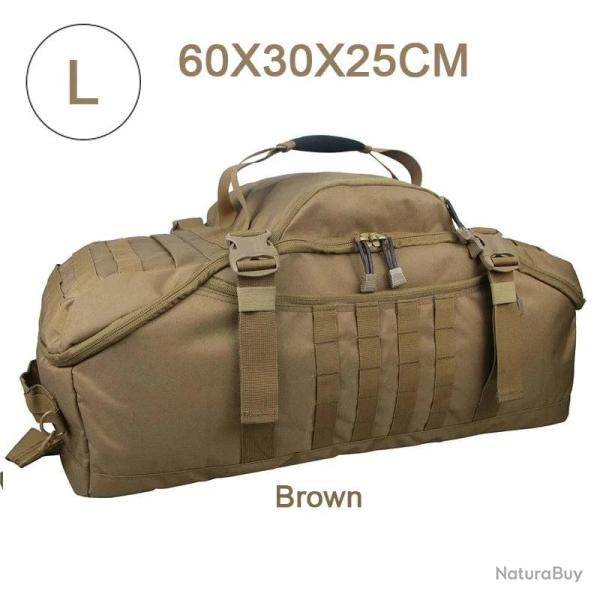 Sac militaire �tanche LQARMY 40L/80L Velcro - L (marron)