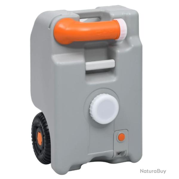 R�servoir d'eau � roulettes 25L Gris - Pratique et confortable pour le camping et les voyages