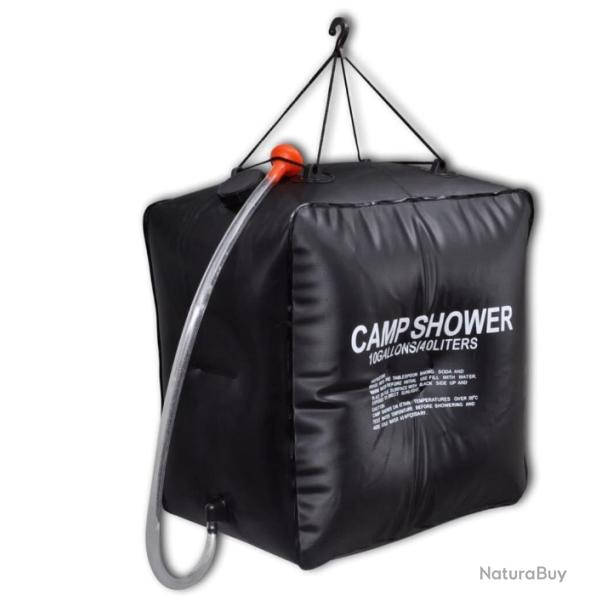 Douche solaire de camping 40 L - Bain d'extrieur facile et pratique