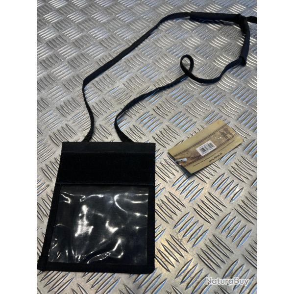 Pochette portefeuille papiers multi poches noir tour de cou mil-tec 15824102 neuf