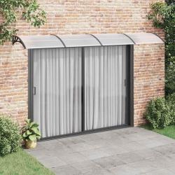 Auvent de porte Noir 400x100 cm Polycarbonate alsavelo