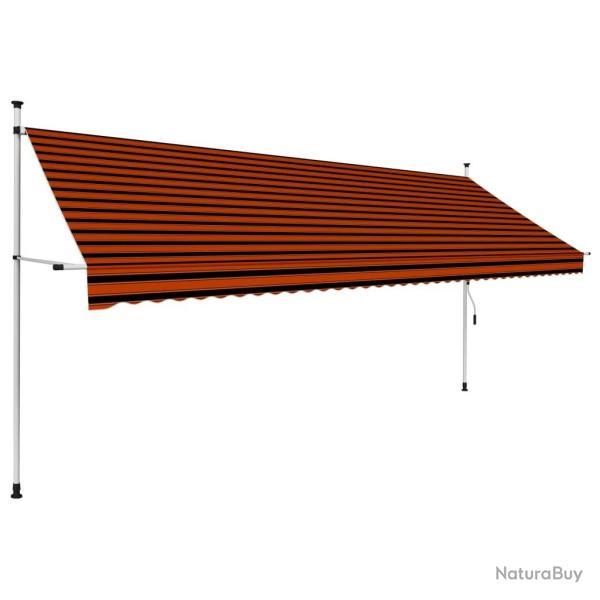 Auvent manuel r�tractable 400 cm Orange et marron