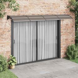 Auvent de porte Noir et transparent 350x75 cm Polycarbonate alsavelo