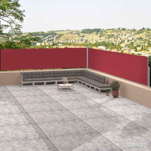Auvent lat�ral r�tractable Rouge 117x1200 cm