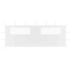 Paroi lat&eacute;rale de belv&eacute;d&egrave;re avec fen&ecirc;tres 6x2 m Blanc alsavelo