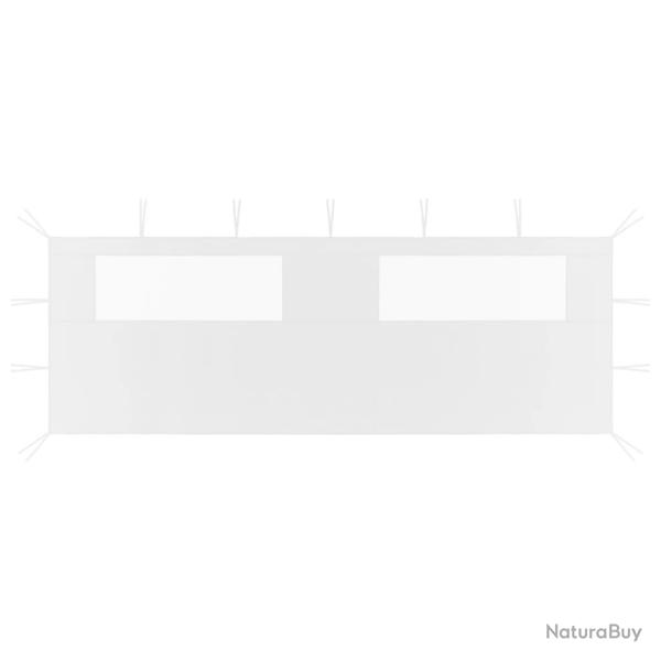 Paroi lat�rale de belv�d�re avec fen�tres 6x2 m Blanc alsavelo
