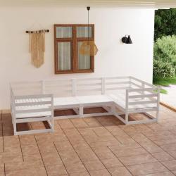 Salon de jardin 6 pcs bois de pin massif alsavelo