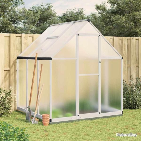 Serre avec cadre de base argent� 169x169x202 cm aluminium