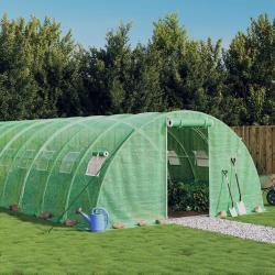 Serre avec cadre en acier vert 24 m&sup2; 6x4x2 m