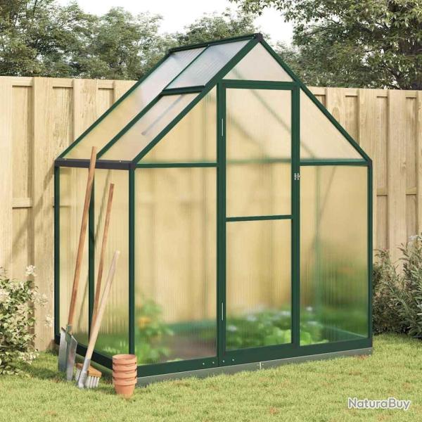 Serre avec cadre de base vert 169x114x202 cm aluminium alsavelo