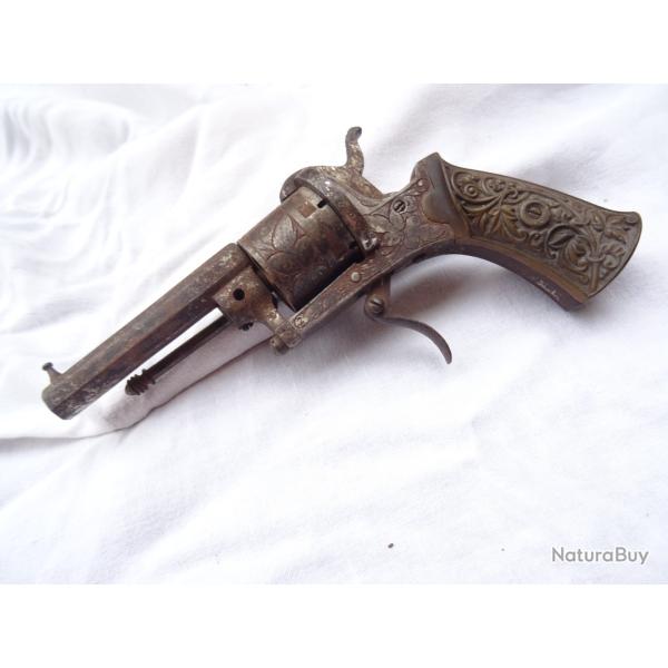 418) tr�s rare r�volver a broches = the guardian american model of 1878 , 6 coups  cal 7