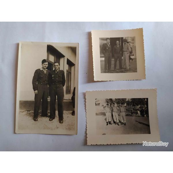 LOT DE 3 PHOTOS DE  PARACHUTISTE PERIODE INDOCHINE ALGERIE