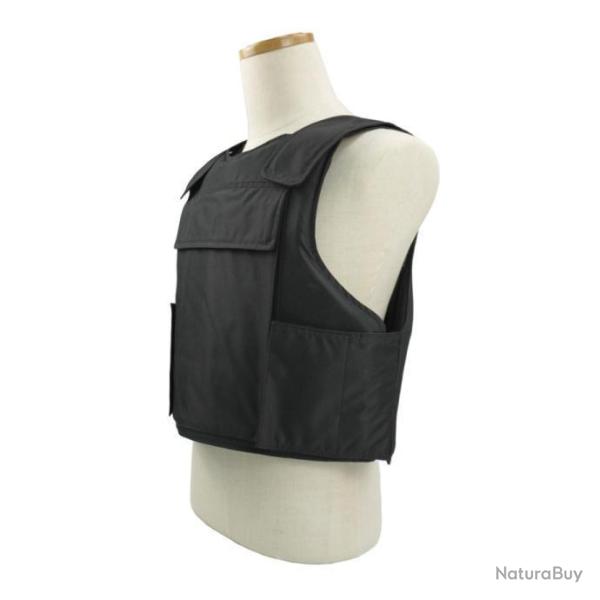 PRO GILET PARE BALLES 3A AVEC PORTE PLAQUES TRES DISCRET NOIR TAILLE M/L/XL EN PE GARANTIE 10 ANS