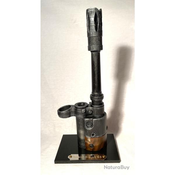 SUPPORT PRESENTOIR POUR BAIONNETTE HECKLER & KOCH G3 AVEC PLAQUE GRAVEE