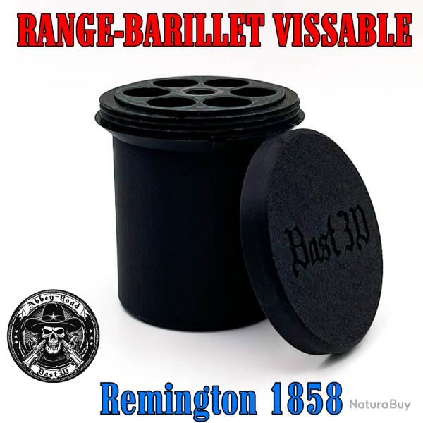 Range barillet �tui boite vissable Remington 1858 - Noir - Bast3d