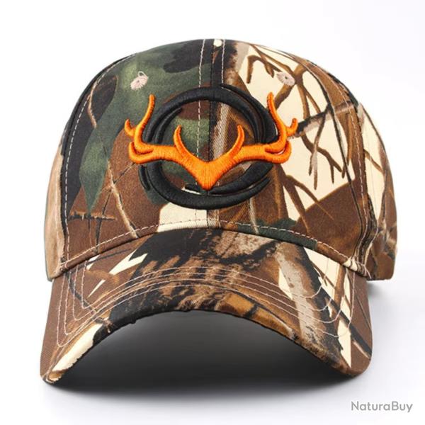 Casquette camouflage 3D chasse & pche - Chapeau outdoor randonne homme - Miitaire