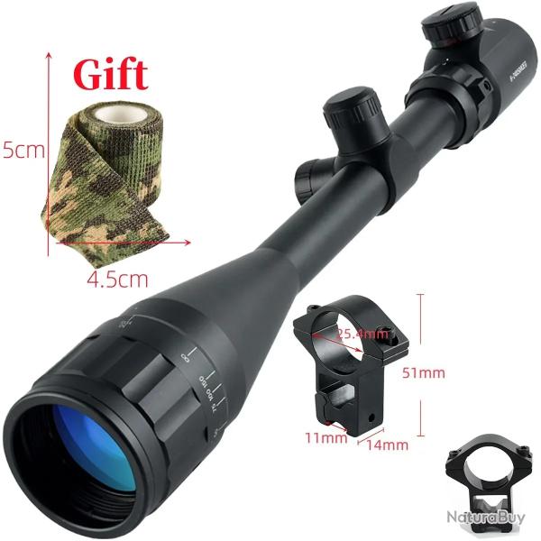 Lunette de vise optique 6-24x50AOEG collier 11mm Paiement en 3 ou 4 fois -LIVRAISON GRATUITE !