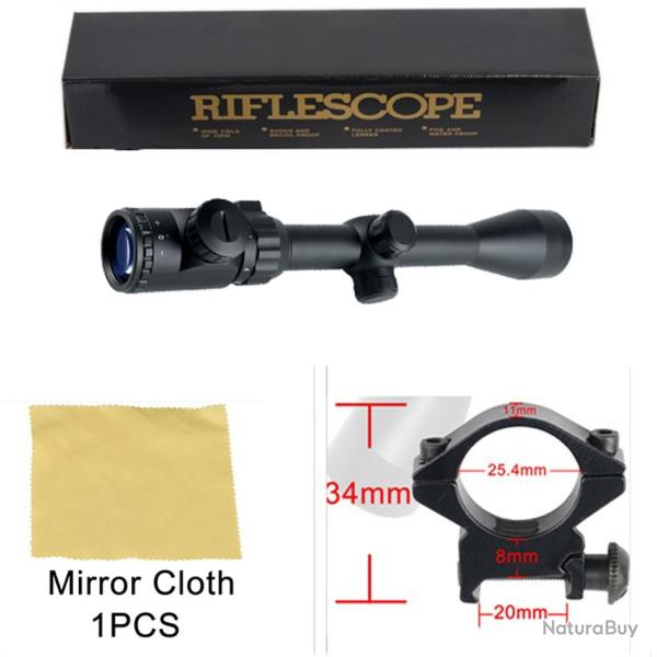Lunette de vis�e 3-9X40EG Collier 20mm Paiement en 3 ou 4 fois -LIVRAISON GRATUITE !