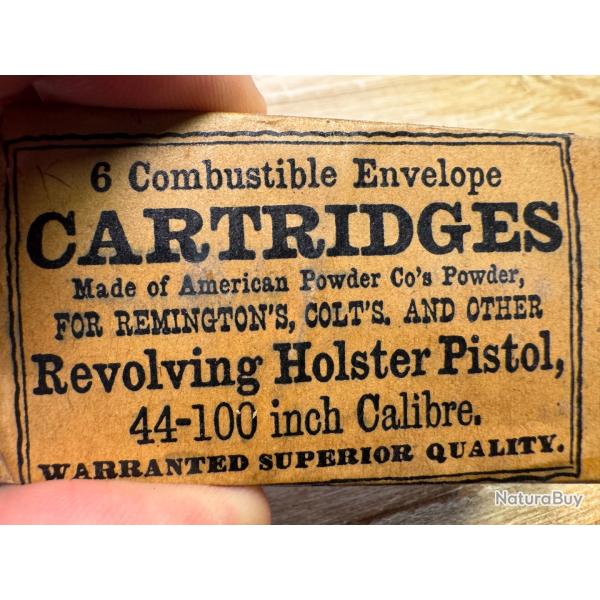 cartouches papier pour COLT /remington  44