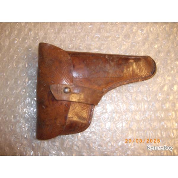 Etui ancien en cuir pistolet 7,65