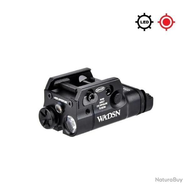 Lampe laser Tactical Scout XC2 WADSN Glock 17/18/19 - BK RED