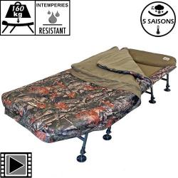 Bed Chair Carp Design Camo Line XL 8 pieds 5 Saisons