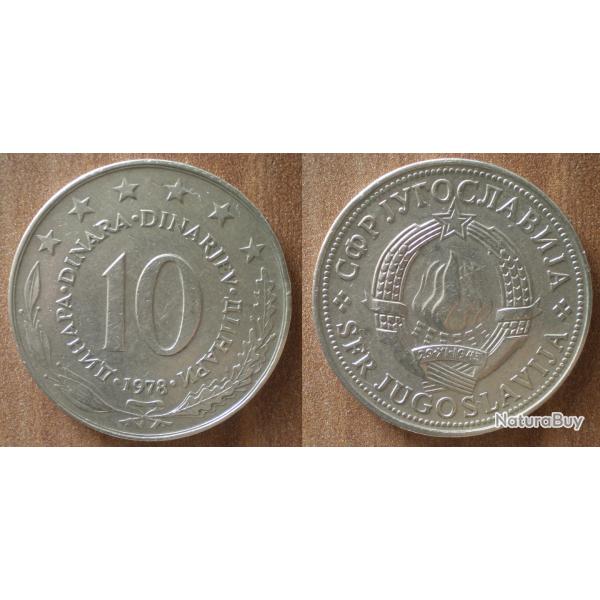 Yougoslavie 10 Dinars 1978 Piece Dinara Embleme