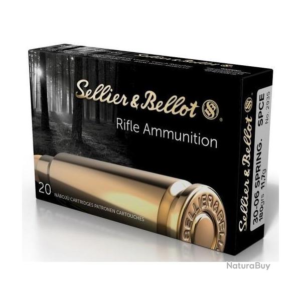Munitions SELLIER & BELLOT cal.30-06 spce spring 180gr 11.7g par 60