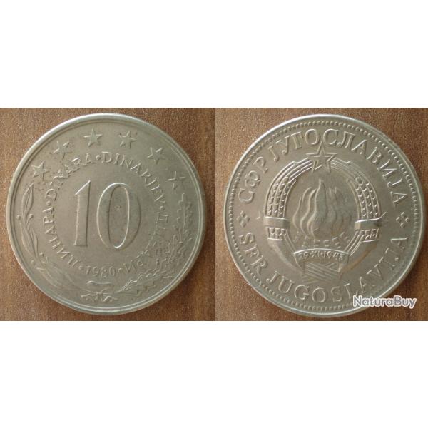 Yougoslavie 10 Dinars 1980 Piece Dinara Embleme