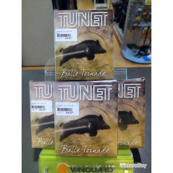 Lot de quatre bo�tes de balles brenneke tornade calibre 12/70 soit 40 munitions