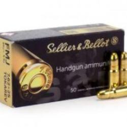 SELLIER & BELLOT - Cartouches 7,62x25 TOKAREV 85grs - FMJ - Boite de 50 unit&eacute;s