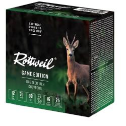 Cartouches de chasse ROTTWEIL GAME EDITION CHEVREUIL Cal. 12/70 - 38 grammes - N&deg;2 (3,75mm)