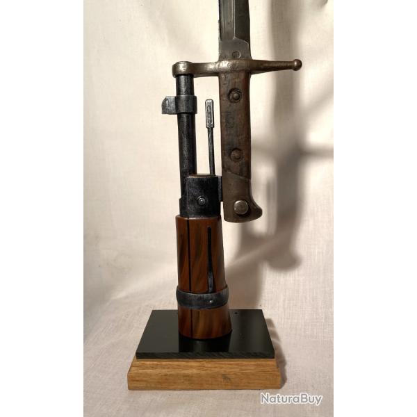 Support-prsentoir pour baonnette CARCANO 1891/24 avec socle bois