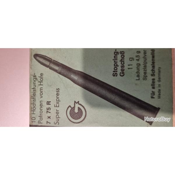 Lot 50 balles 7 x 75R von Hofe