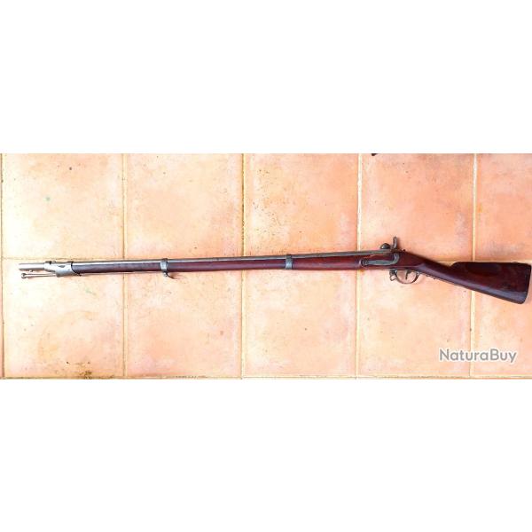 Trs beau fusil d'Infanterie 1822 T (pas Tbis), Manufacture Royale de Maubeuge 1833 avec baonnette