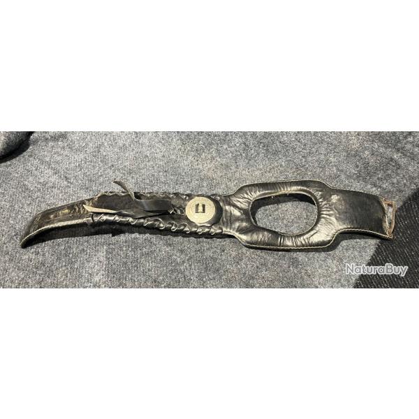 Enjoliveur en cuir de r�servoir de harley Davidson en cuir ann�es 90 vintage ou autre motos