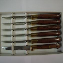 COUTEAUX DE TABLE MANCHE BOIS