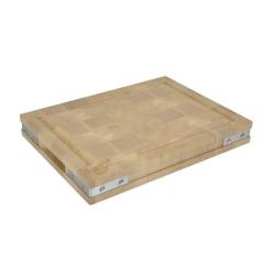 PLANCHE &Agrave; D&Eacute;COUPER EN BOIS DE BOUT BELLYNCK Inox