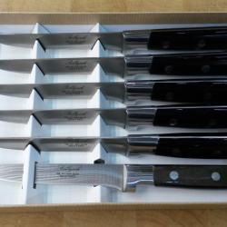 COUTEAUX DE TABLE MANCHES NACRES MARRON GLACE