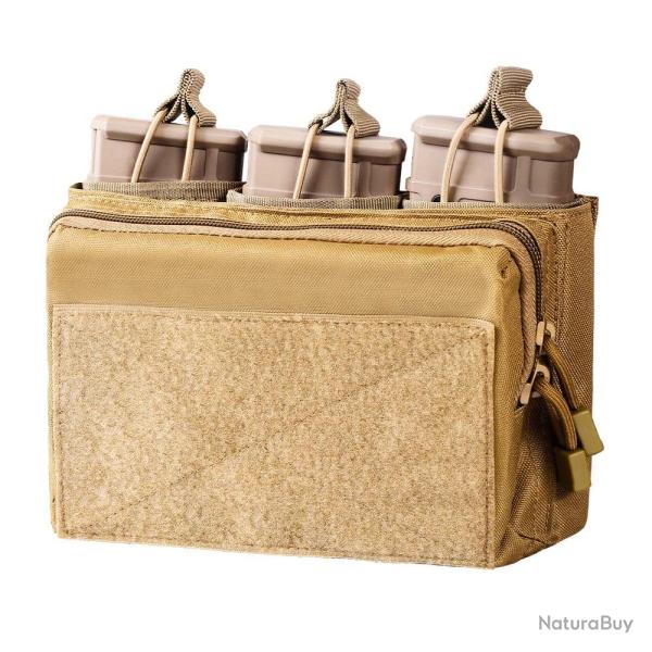 Pochette chargeur triple 5,56/7,62 AIRS FIGHTING - Marron