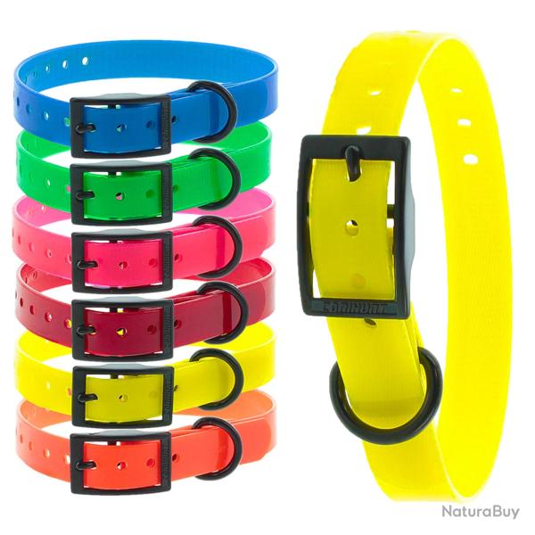 Colliers X-TREME boucle double 25mm jaune CANIHUNT marque Fran�aise