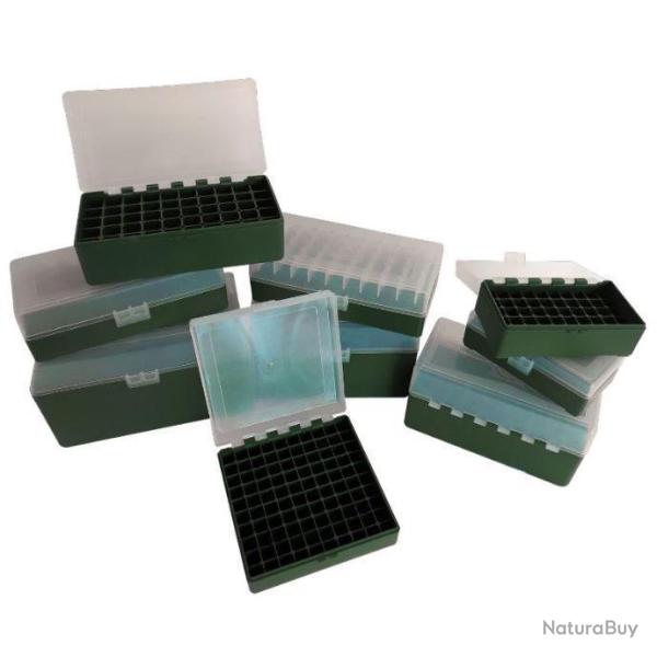BOITE A CARTOUCHES calibre 9MM -  100 PLACES BOITE A MUNITIONS 100 COMPARTIMENTS