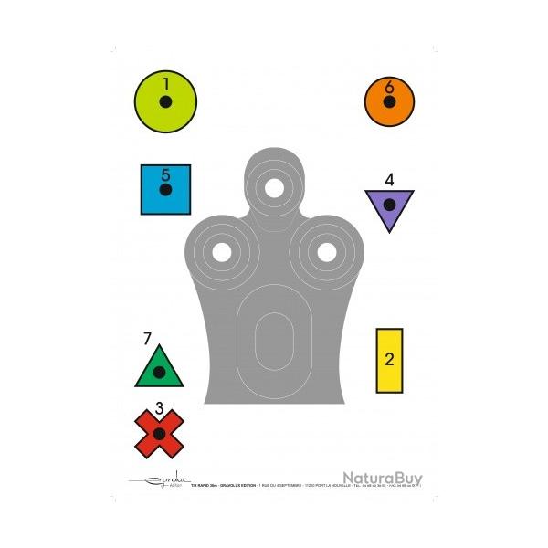 100 Cibles tir rapide Couleur 50x70