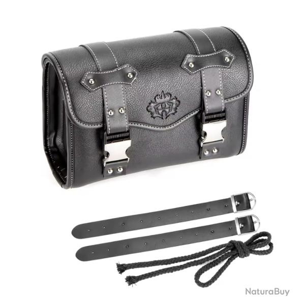 Sacoche Universelle Cuir PU pour Moto Pochette � Outils & Bagage Lat�ral Small