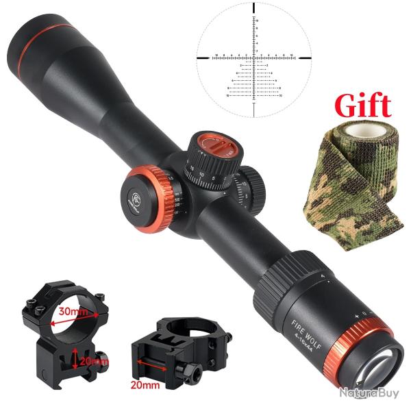 Lunette de vise optique Airsoft, 4-16x44 FFP Collier 20mm TALL LIVRAISON GRATUITE !!!