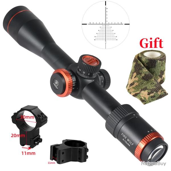 Lunette de vise optique Airsoft, 4-16x44 FFP Collier 11mm TALL LIVRAISON GRATUITE !!!