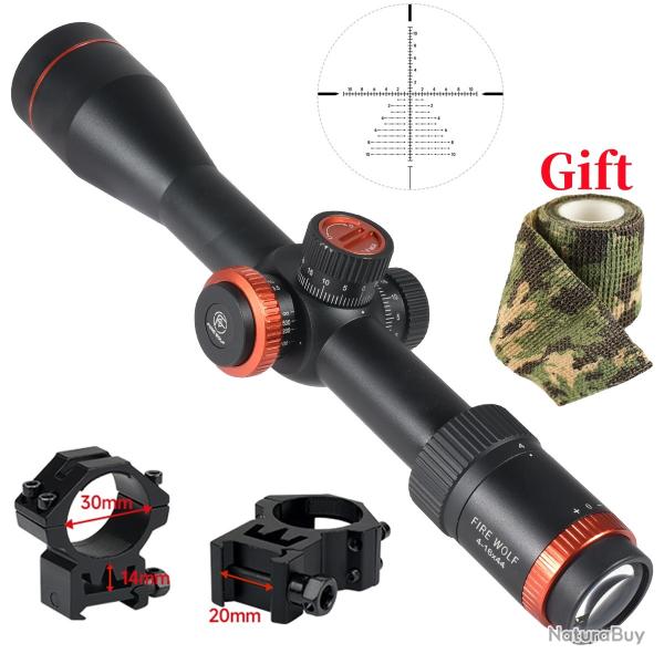 Lunette de vise optique Airsoft, 4-16x44 FFP Collier 11mm Tall