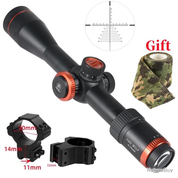 Lunette de vise optique Airsoft, 4-16x44 FFP Collier 11mm
