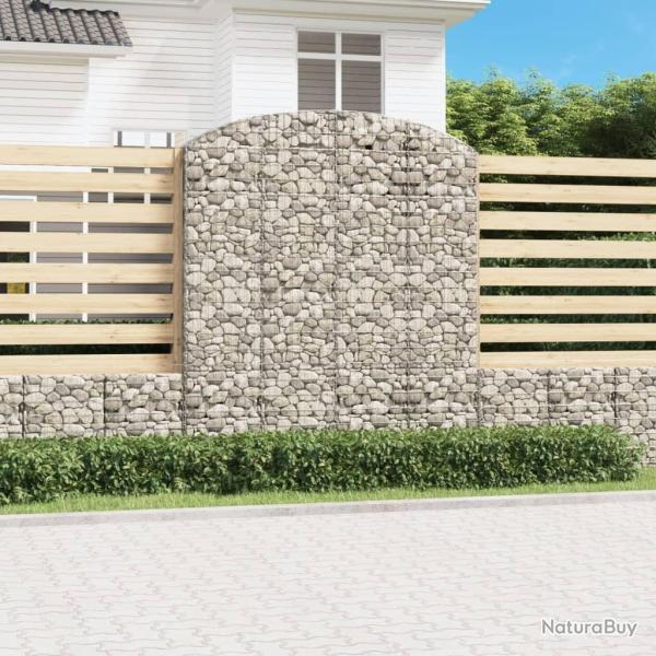 Panier de gabions arqu� 200x50x220/240 cm Fer galvanis�